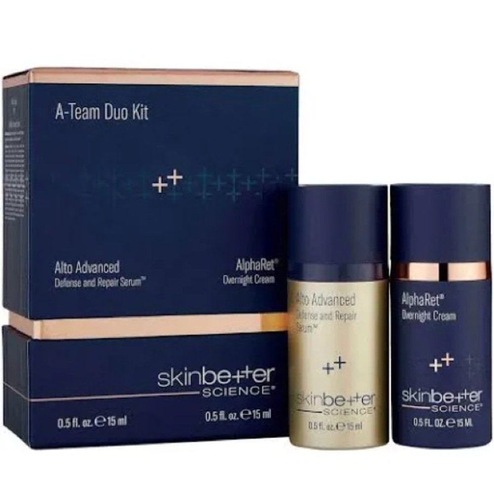 NEW Skin better science A-Team Duo Kit, Alto Advanced Serum, AlphaRet cream